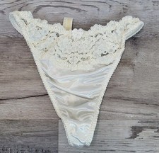 Vintage Victoria Secret Panties Gold Label Thong Lace