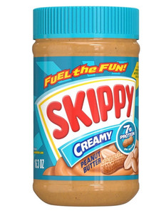 SKIPPY Creamy Peanut Butter, Gluten Free, 16.3 oz Jar, Peanuts & Soybeans