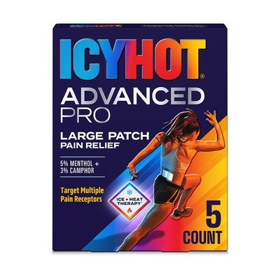 Icy Hot Advanced PRO Pain Relief Patches, Extra Strength with Menthol 5% and ...