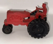 Vintage Auburn Rubber Tractor #572 with Farmer 7"