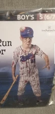 Home Run Horror Kids Zombie Baseball Player Halloween Costume Boy's S (6-7)