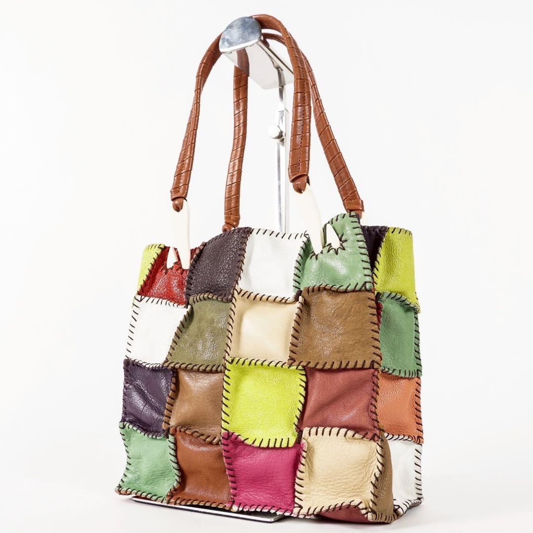Jamin Puech Patchwork Design Tote Bag Leather Mul… - image 9