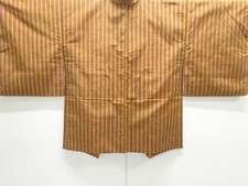 7646404: JAPANESE KIMONO JAPANESE HAORI / TSUMUGI / WOVEN STRIPE