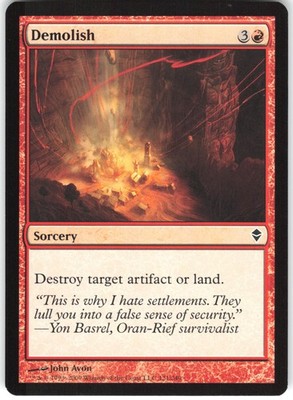 Demolish 121 Zendikar ZEN C MTG Magic The Gathering C LP