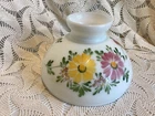 Vintage Rayo Coleman Milk Glass Daisy Kerosene Oil Lamp Shade Farmhouse Cottage