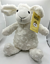 NWT Duck Plush Lamb Sheep Stuffed Animal Soft White Toy Lambie 9