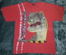 VTG 2001 JURASSIC PARK 3 RAPTOR TIE DYE T SHIRT YOUTH L-XL DINOSAUR MOVIE Y2K