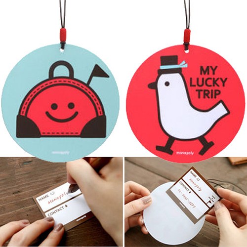 FUNKY LUGGAGE TAG Address Label Bag Baggage Case Holiday Suitcase