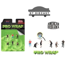 AMERICAN DIORAMA DIECAST FIGURES 1/64 SET PRO WRAP AD-2413