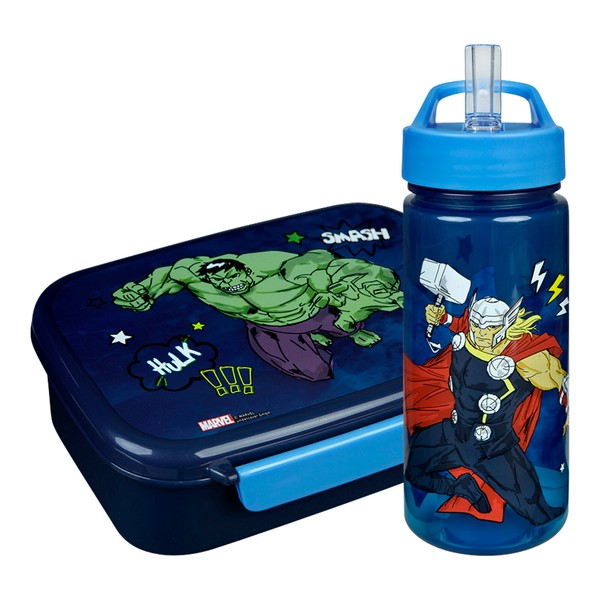 Scooli Brotdose & Trinkflasche Avengers Kinder Ironman Captain America Thor Hulk-image
