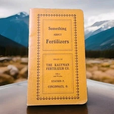 1906 Kaufman Fertilizer Co Memo Book Company History Calendars Cincinnati Ohio