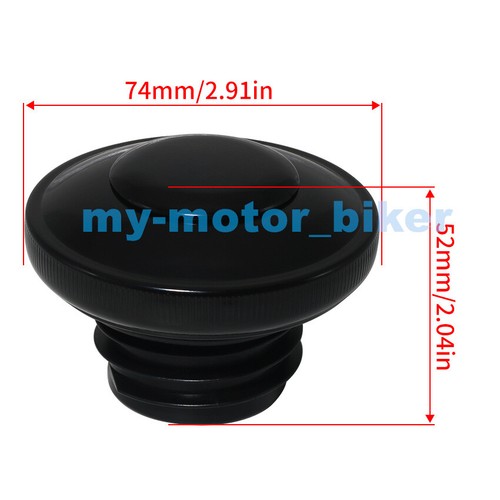 Tank Gas Caps Keys Black for Harley HERITAGE SOFTAIL CLASSIC FLSTC 1BJY 2000-06 - Picture 8 of 9