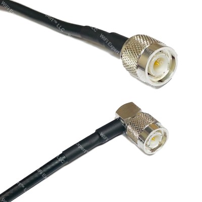 LMR200 Silver TNC MALE to TNC Male Angle Coax RF Cable USA Lot