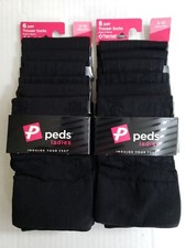 Peds Trouser Socks Women's Size 5-10 Black Multi print 12pr