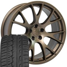 Bronze 22x10 Wheels 28545 Tires Set Fit Dodge Ram 1500 Hellcat