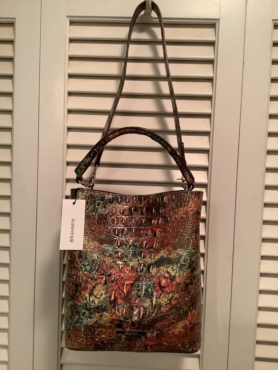 Brahmin Amelia Ammolite Melbourne Bucket Bag NEW W/Tag RARE BEST