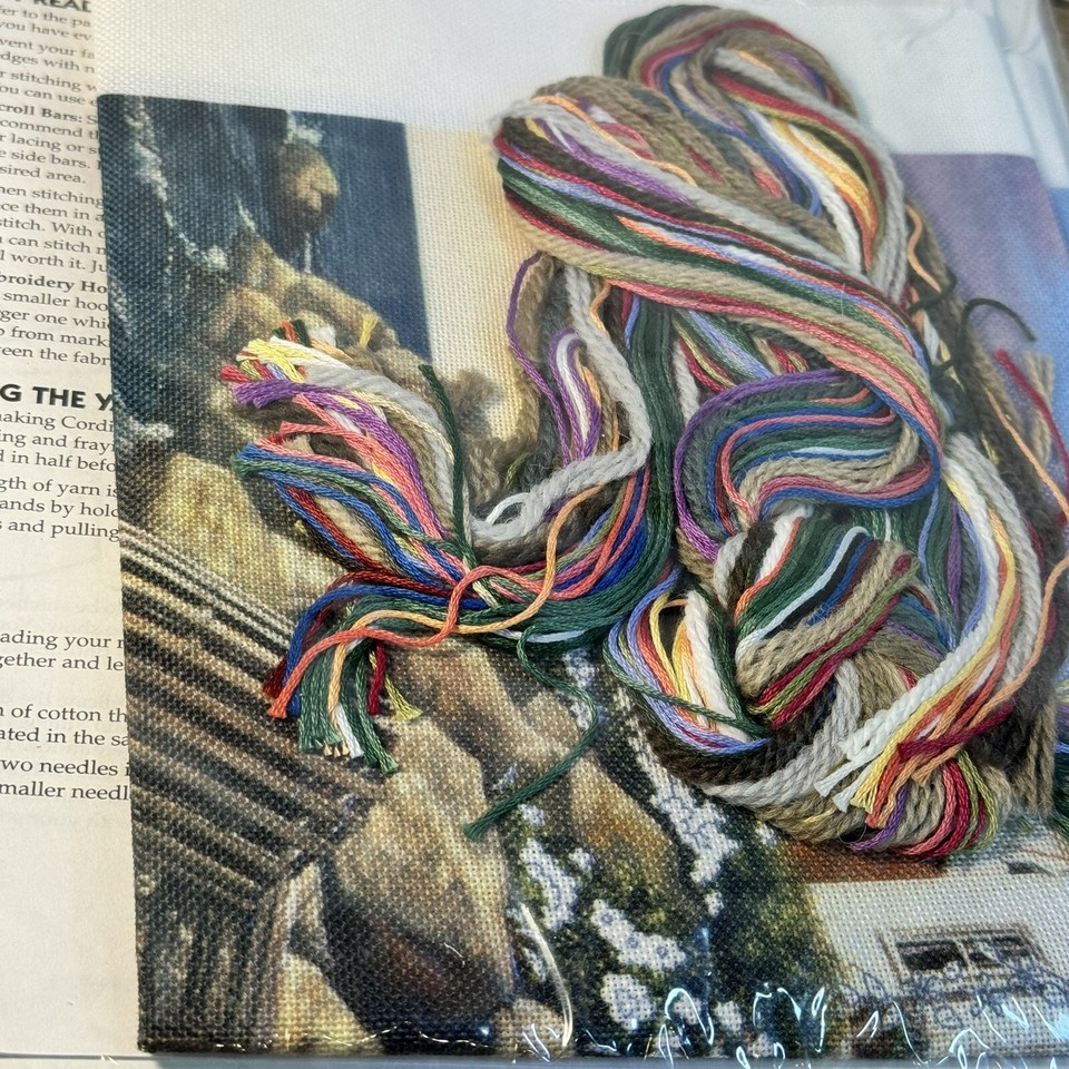 Vintage 1997 SUNSET Crewel Kit Coastal Retreat Lighthouse Sandy Bodine