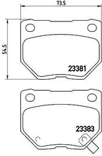 BREMBO P 56 054 Bremsbelagsatz, Scheibenbremse passend für NISSAN