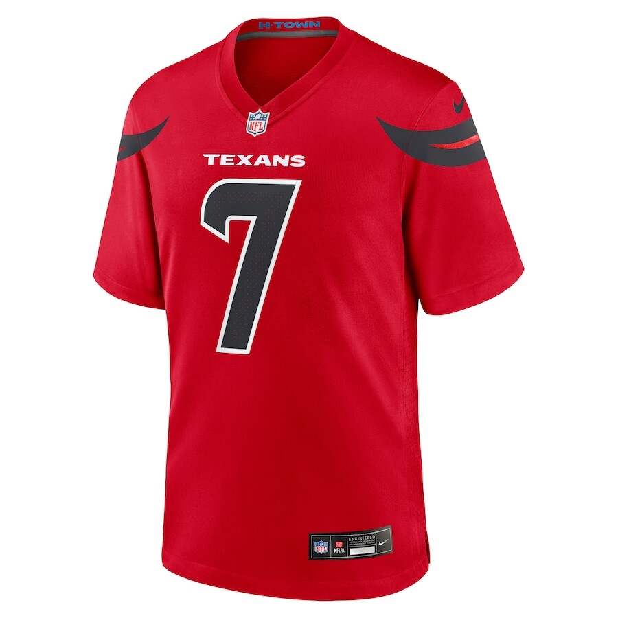 Houston Texans C.J. Stroud #7 Nike Men's Red 2025 Official NFL