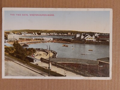 THE TWO BAYS, WESTON-SUPER-MARE VINTAGE POSTKARTE