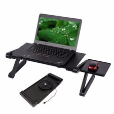 Ktaxon 360Adjustable Folding Laptop Notebook Desk  Cooling Fan Table Stand Bed