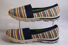 Lands End Womens Size 6.5. Gatas Multicolor Stripe Slip On Comfort Shoes