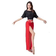 Elastic Mesh Belly Dance Costume Yoga Practice Set Latin Dance Outfit Dance Wear