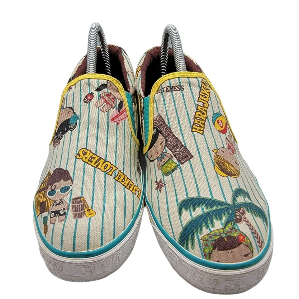 Zapatos sin cordones Harajuku Lovers para mujer 9 Aloha Anime blanco amarillo - 91812148 Foto 3 de 4