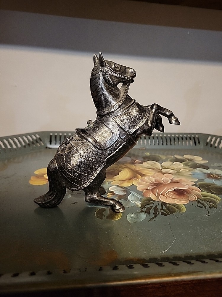 Vintage Silvertone Horse Rearing 7.5 In  Tall Unbranded