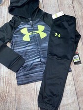 Under Armour Size 4 Zip Hoodie Joggers Track Suit Set Outfit NEW