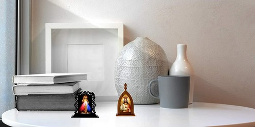 Statua Gesù Cristo per cruscotto auto/santa croce combo dio idoli statuina - Foto 6 di 6