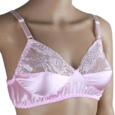 Womens Silk Bra Ultra Thin Intimates Brassiere Black Lace 34B 36B 38B 40B 42B
