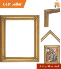 Heavy-Duty Gothic Picture Frame 8x10 - Antique Gold Finish with Closed Corners