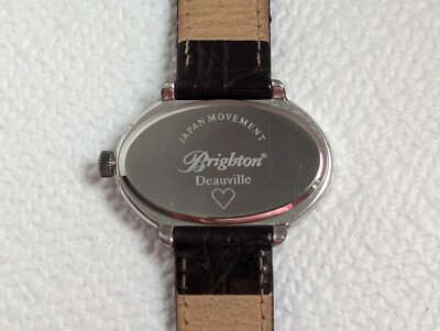 Brighton Deauville Black Leather Croc Wrist Watch Japan  display picture 1