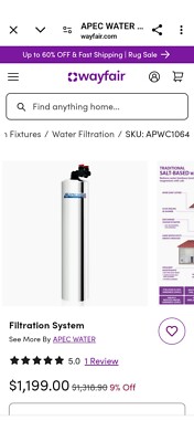 APEC WATER Systems, Single Unit, Stainless Steel Jacket.    canister only