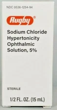 Rugby Sodium Chloride Ophthalmic Solution Eye Drops 5% 15mL - Exp 02-2026