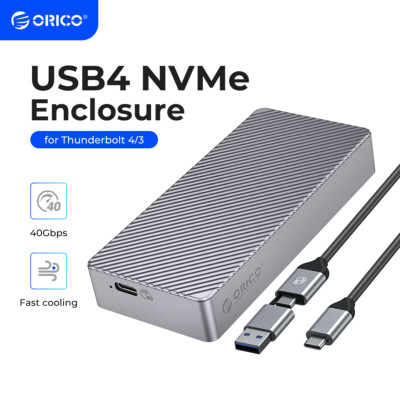 ORICO USB4-Gehäuse 40 Gbit/s M.2 SSD-Gehäuse M2 NVMe M Key/M + B Key SSD