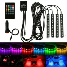 Car LED Interior Decor Neon Atmosphere Light Strip With Music Control  4x9 4x12