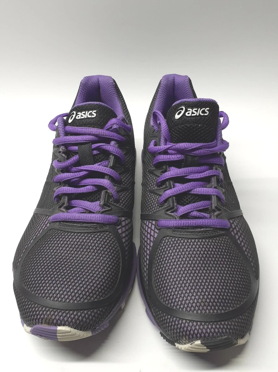 Womens asics cheap black trainers