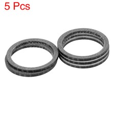 Espaciador de auriculares negro mate 5 piezas ajuste vástago de 1 1/8 pulgadas para bicicletas bicicleta 2 mm