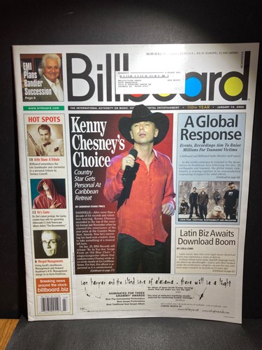 BILLBOARD Magazine January 15 2005 Kenny Chesney Keith Urban Dr.Dre - Picture 2 of 9