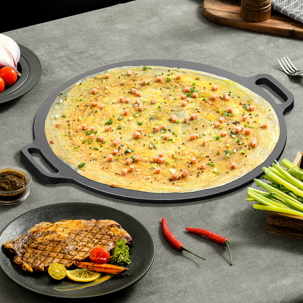 Cast Iron Non-stick Tawa Pan Concave Flat Roti/Chapati Crepe