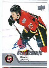 CONNOR ZARY 2020-21 UPPER DECK AHL HOCKEY STAR ROOKIE AUTO