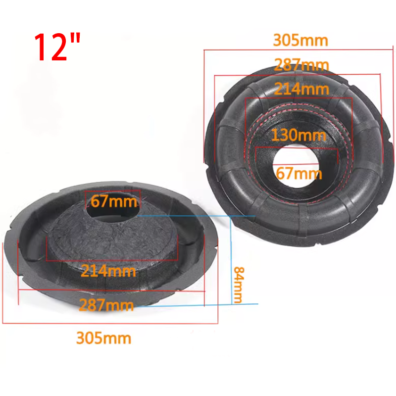 For 8" 10" 12" 15" Car Speaker Cone Subwoofer Drum Ripple Paper Horn