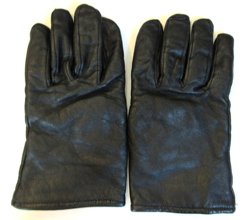 Steinberg Brothers Inc Black Leather Wool Blend Lined Gloves Vintage Size 6 EUC