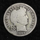 1909-D Silver Barber Dime GOOD FREE SHIPPING