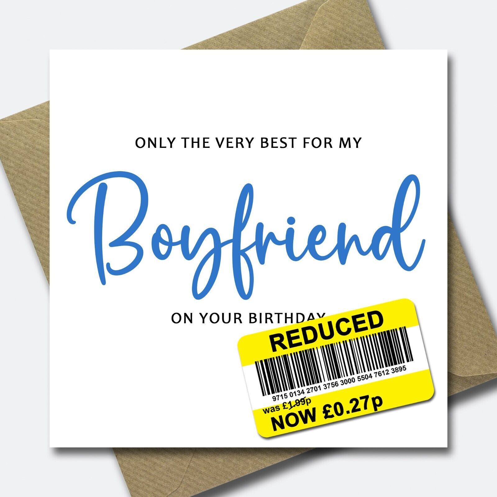 Funny Birthday card for Boyfriend - Rude Birthday card for Boyfriend - Reduced p