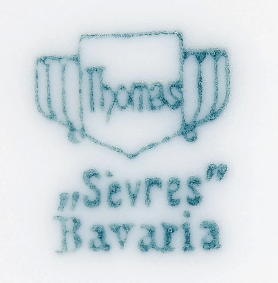 Thomas Sevres Dos Platos Rosas Amarillas Firmado por Artista 7 1/2 en Borde Dorado Foto 3 de 3