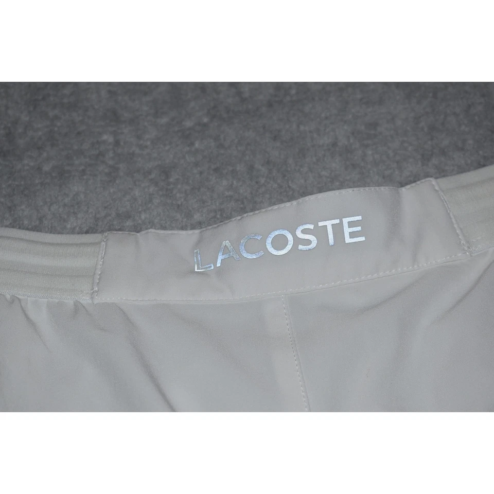 Lacoste Gym Shorts Alligator Mens Size 4XL White W Pockets Performance Stretch - Image 4 of 4