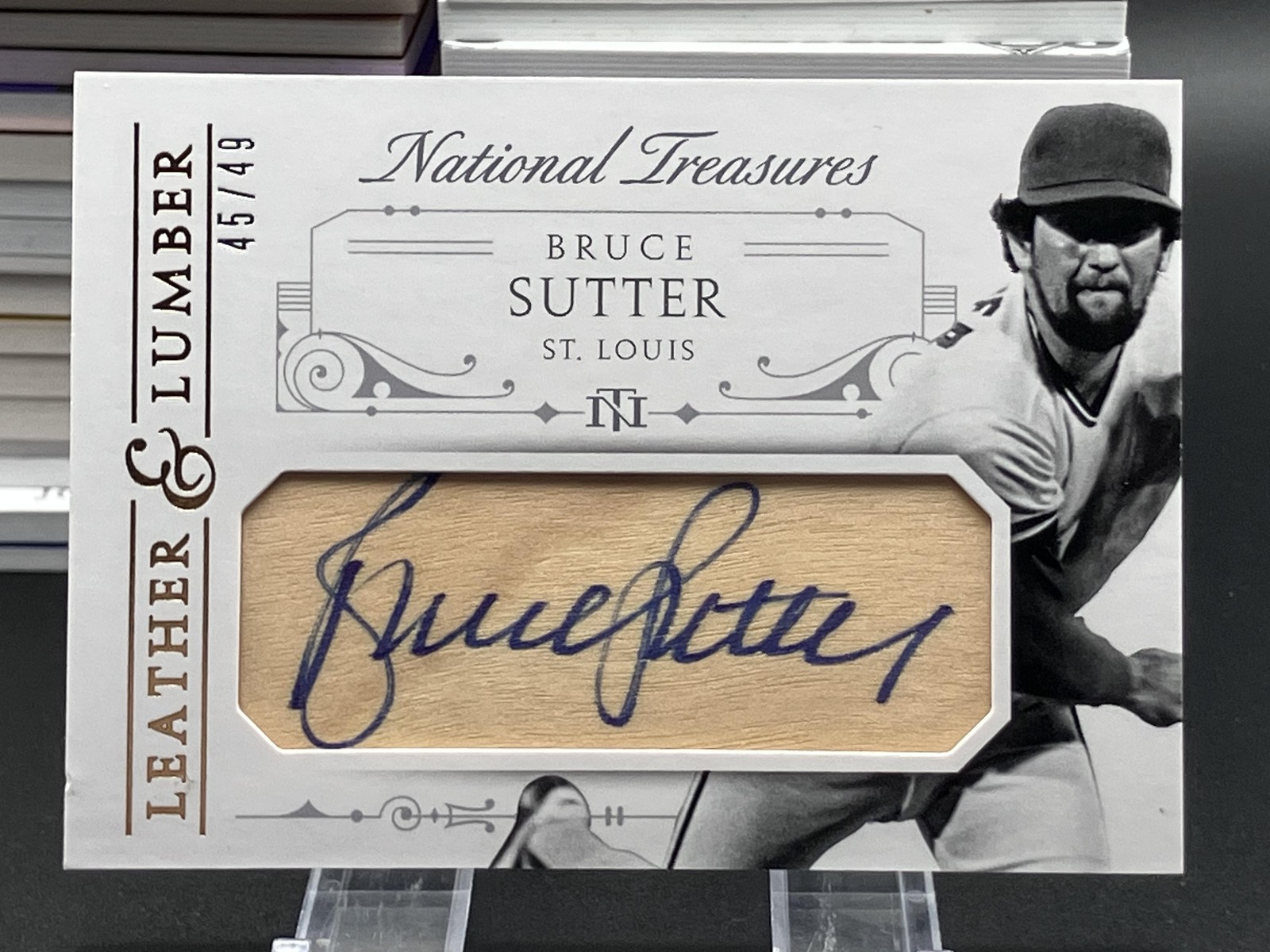 2015 National Treasures BRUCE SUTTER Leather Lumber Auto /49